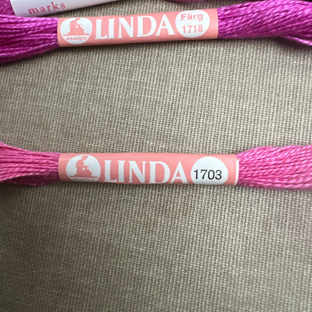 Linda Petals 1960's embroidery linen