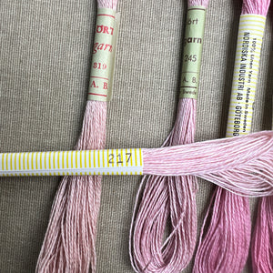 Pale & Dusty Pink Vintage Linen Tread