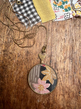 Load image into Gallery viewer, Vintage Lens + Fabric Necklace