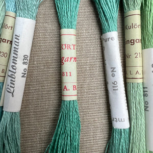 Pastel & Aqua Vintage Linen Tread