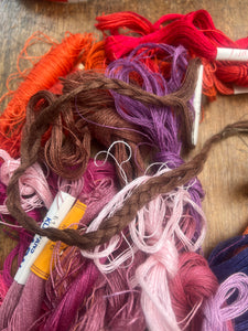 Textile Artist’s Linen Box #2 Pink/Purple/Peach
