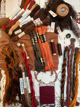 Load image into Gallery viewer, Textile Artist’s Treasure 4 - Rust Brown Vintage