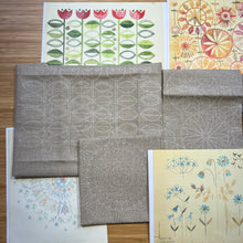 Load image into Gallery viewer, SECONDS SALE  4 x Natural Linen Floral Theme 5C