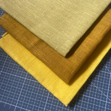 Load image into Gallery viewer, Dusty Vintage Yellow Linen Fabric 50 x 50 cm