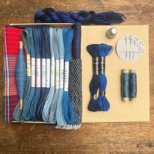 Indigo Linen, Silk & Tweed Box