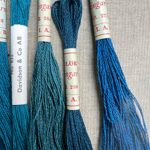 Teal Blue Vintage Linen Tread