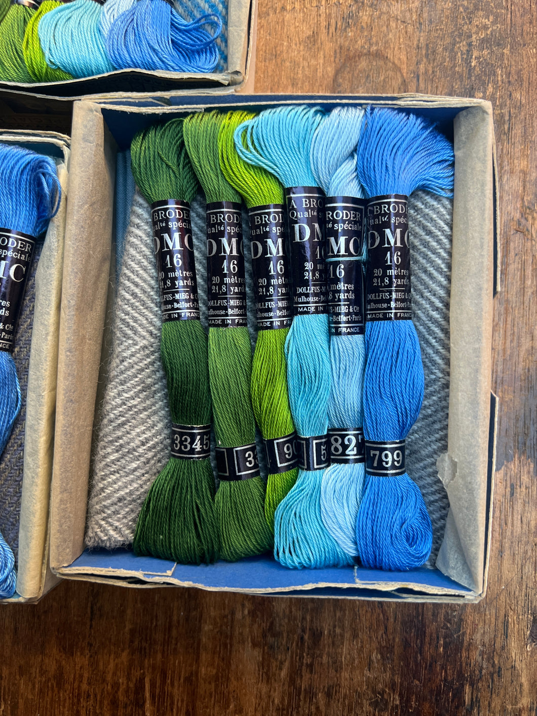 Simple Green & Blue Mending Box