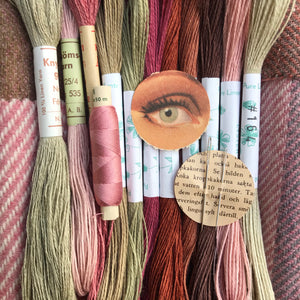 Linen, Tweed & vintage silk set #46