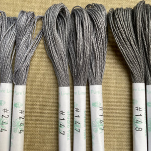 Mid Grey Linen Embroidery Thread