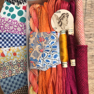 Linen, Tweed & vintage silk set #26