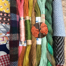 Load image into Gallery viewer, Linen, Tweed &amp; vintage silk set #7