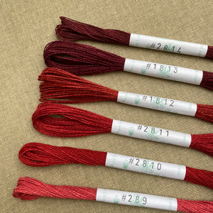 Dark Red Linen Embroidery Thread