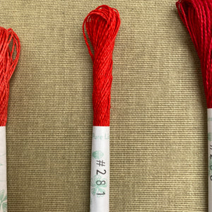 Red Linen Embroidery Thread