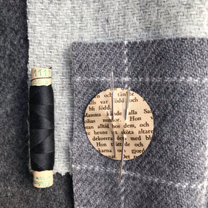 Linen, Tweed & vintage silk set #43