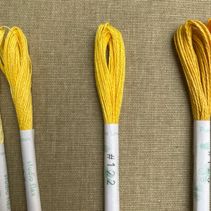 Yellow & Mustard Linen Embroidery Thread