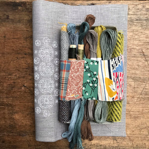 Linen, Tweed & vintage silk set #10