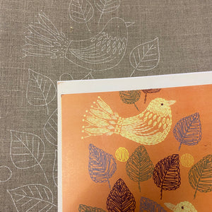 Nordiska Sparrows / Gulsparv linen print