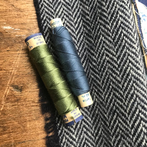 Linen, Tweed & vintage silk set #8