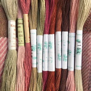 Linen, Tweed & vintage silk set #46