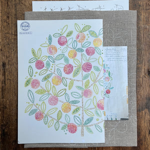 Apple Tree Linen Print (without threads)