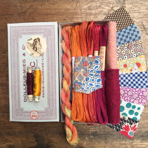 Linen, Tweed & vintage silk set #26