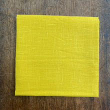 Load image into Gallery viewer, Bright Yellow Linen Fabric 50 x 50 cm