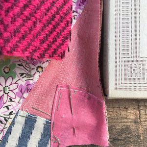 Linen, Tweed & vintage silk set #30
