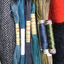Load image into Gallery viewer, Linen, Tweed &amp; vintage silk set #8